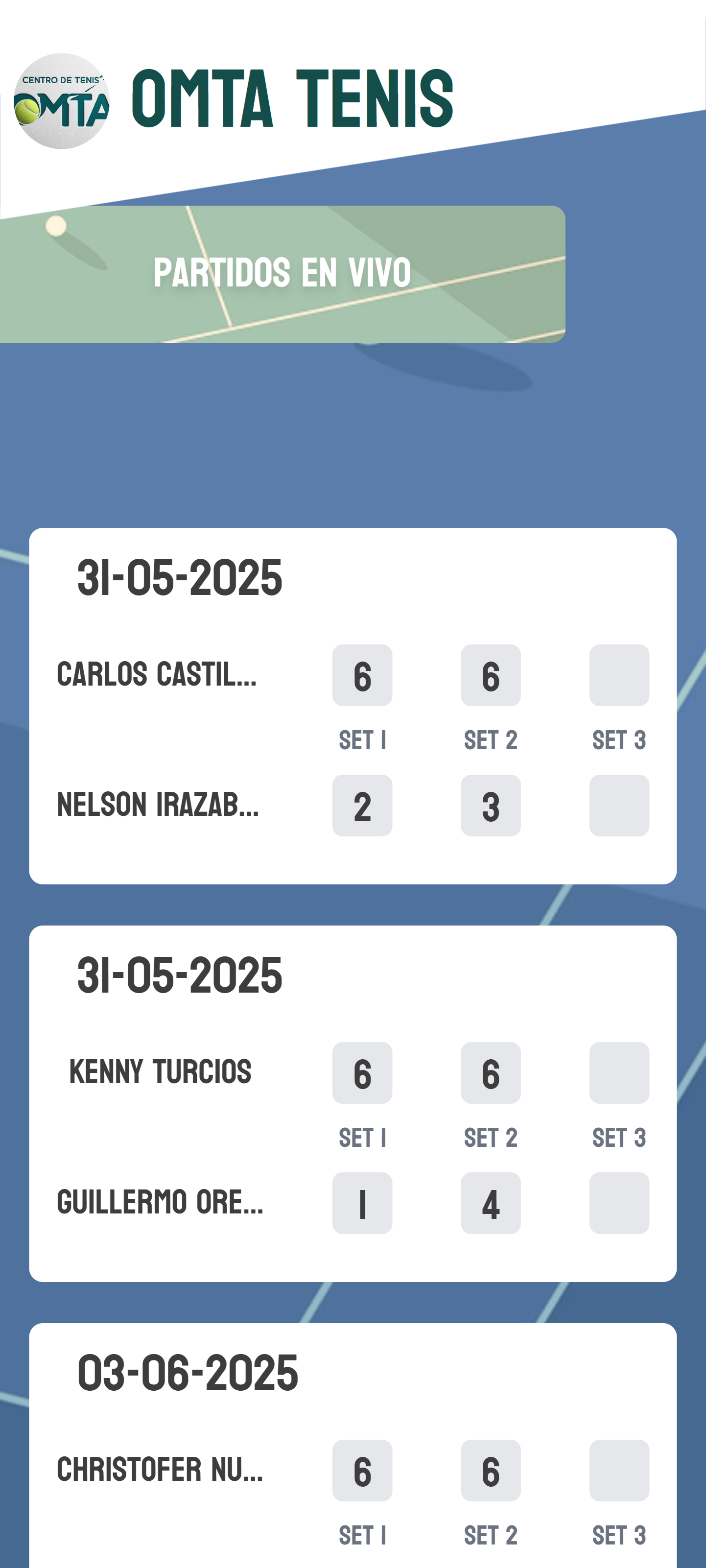 Image of the Omta Tennis project